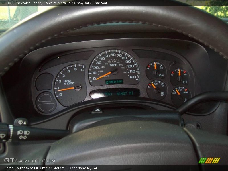 Redfire Metallic / Gray/Dark Charcoal 2003 Chevrolet Tahoe