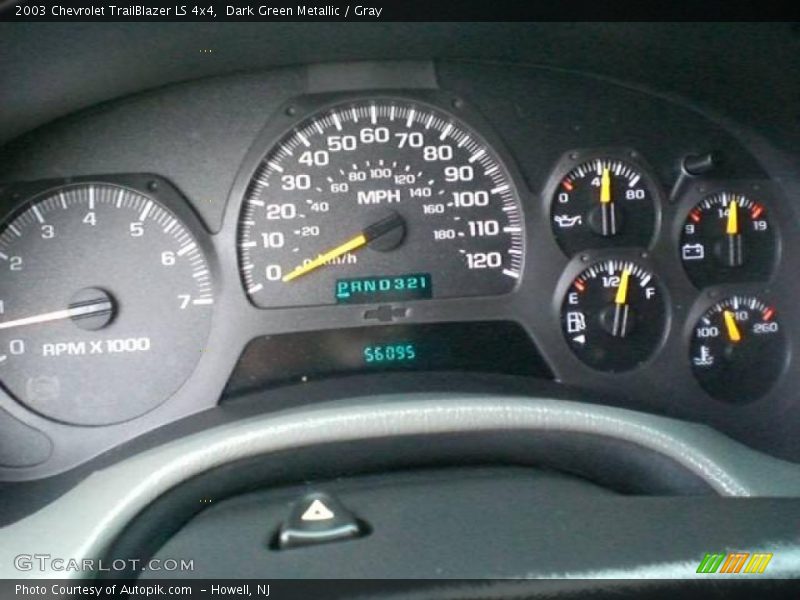 Dark Green Metallic / Gray 2003 Chevrolet TrailBlazer LS 4x4