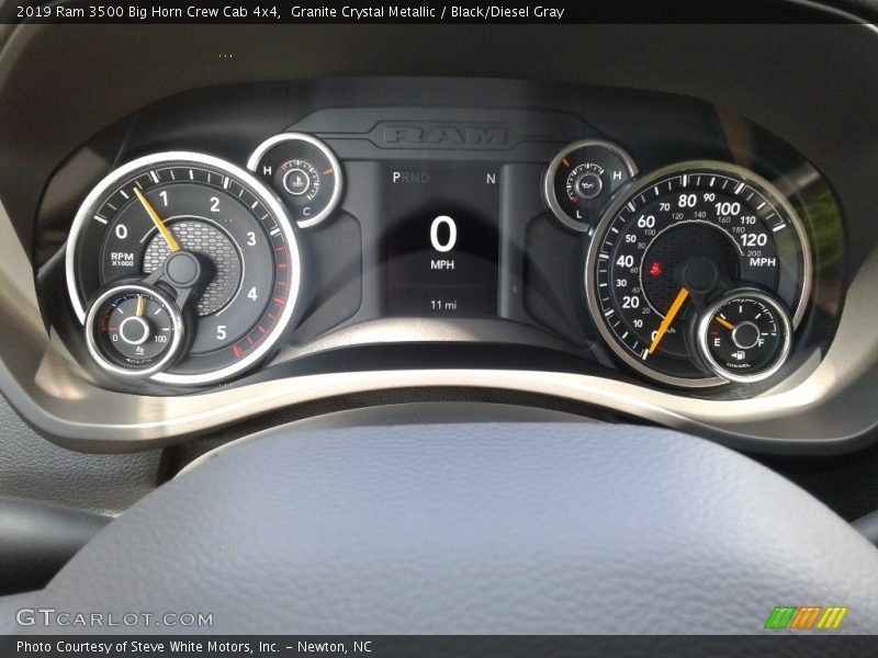 Granite Crystal Metallic / Black/Diesel Gray 2019 Ram 3500 Big Horn Crew Cab 4x4