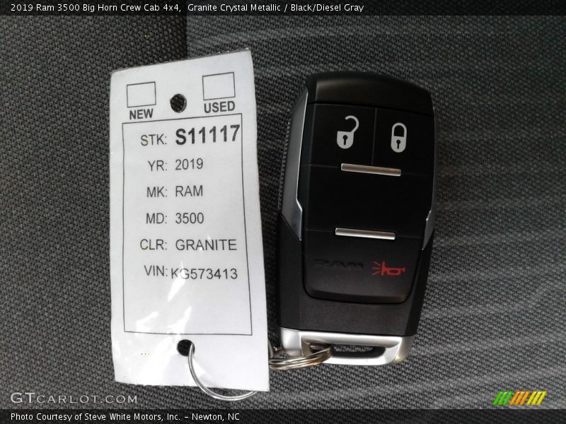 Granite Crystal Metallic / Black/Diesel Gray 2019 Ram 3500 Big Horn Crew Cab 4x4