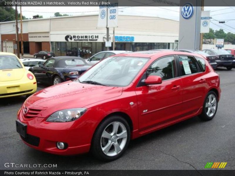 Velocity Red Mica / Black 2006 Mazda MAZDA3 s Hatchback