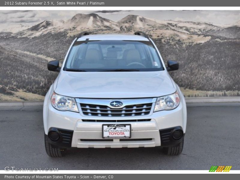 Satin White Pearl / Platinum 2012 Subaru Forester 2.5 X