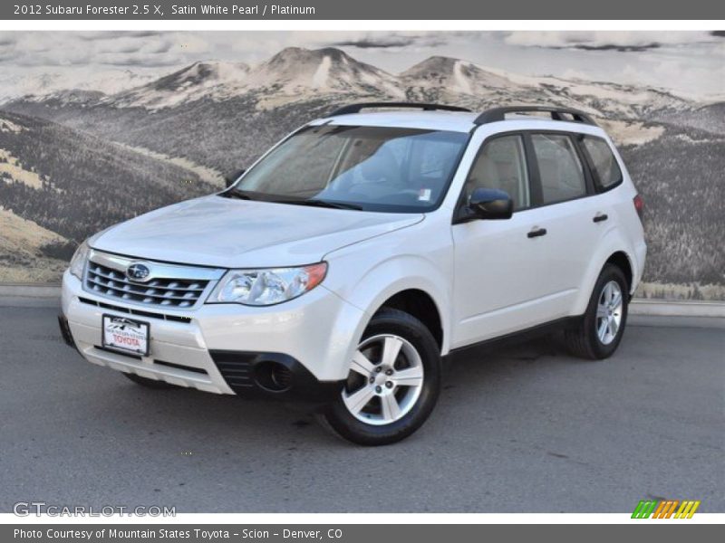 Satin White Pearl / Platinum 2012 Subaru Forester 2.5 X