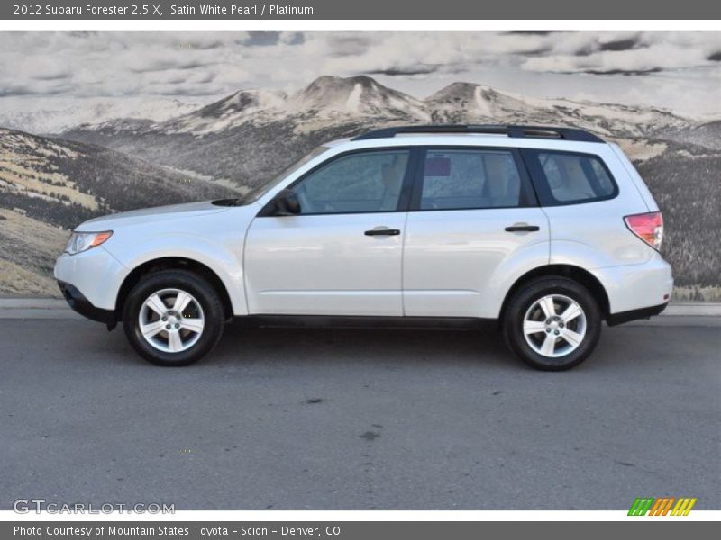 Satin White Pearl / Platinum 2012 Subaru Forester 2.5 X