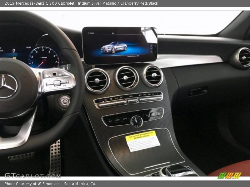 Iridium Silver Metallic / Cranberry Red/Black 2019 Mercedes-Benz C 300 Cabriolet