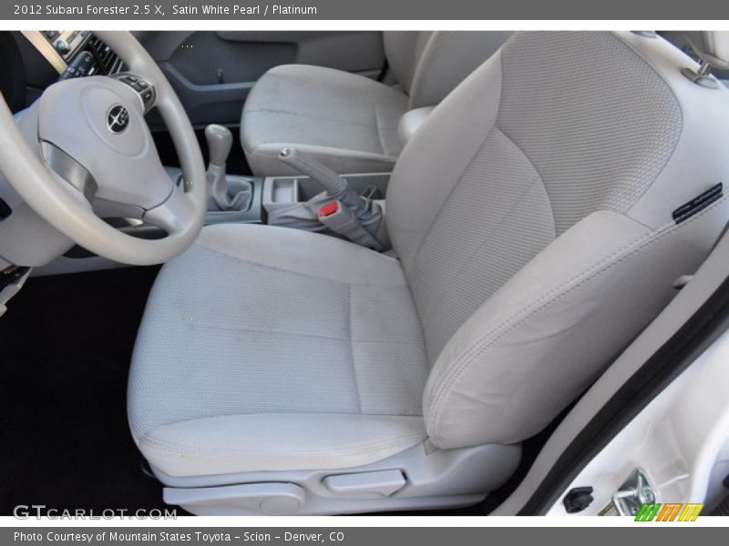 Satin White Pearl / Platinum 2012 Subaru Forester 2.5 X