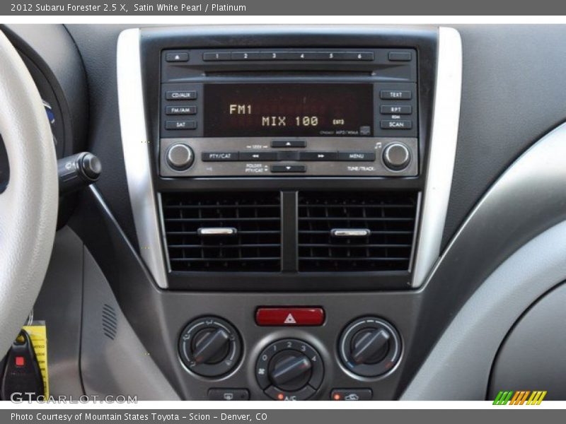 Satin White Pearl / Platinum 2012 Subaru Forester 2.5 X