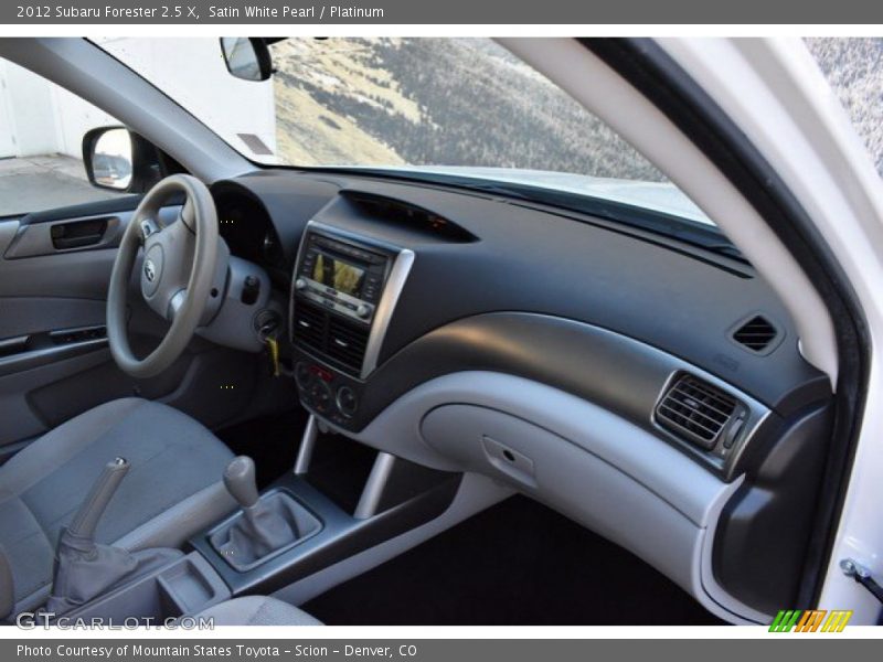 Satin White Pearl / Platinum 2012 Subaru Forester 2.5 X