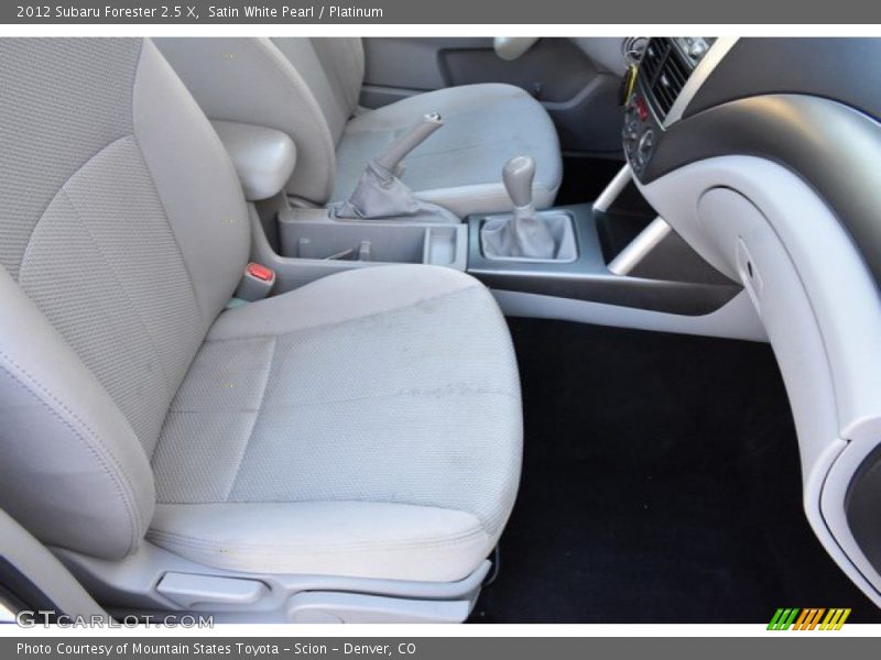 Satin White Pearl / Platinum 2012 Subaru Forester 2.5 X