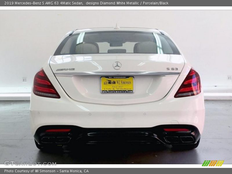 designo Diamond White Metallic / Porcelain/Black 2019 Mercedes-Benz S AMG 63 4Matic Sedan