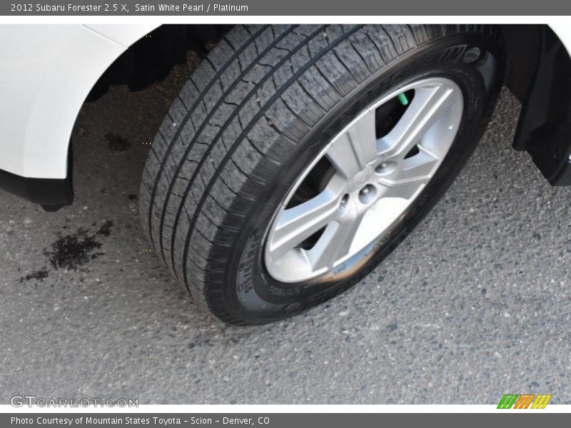 Satin White Pearl / Platinum 2012 Subaru Forester 2.5 X