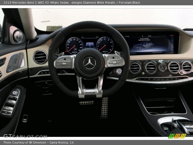 designo Diamond White Metallic / Porcelain/Black 2019 Mercedes-Benz S AMG 63 4Matic Sedan