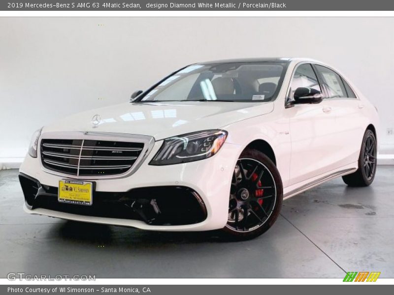 designo Diamond White Metallic / Porcelain/Black 2019 Mercedes-Benz S AMG 63 4Matic Sedan