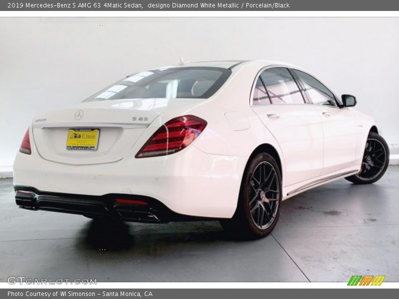 designo Diamond White Metallic / Porcelain/Black 2019 Mercedes-Benz S AMG 63 4Matic Sedan