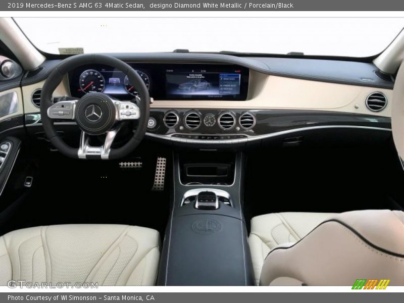 designo Diamond White Metallic / Porcelain/Black 2019 Mercedes-Benz S AMG 63 4Matic Sedan
