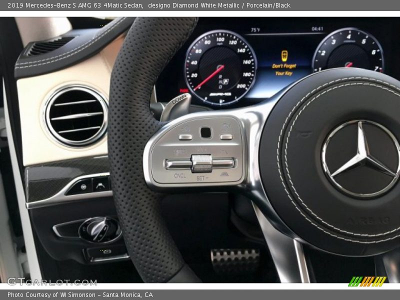 designo Diamond White Metallic / Porcelain/Black 2019 Mercedes-Benz S AMG 63 4Matic Sedan
