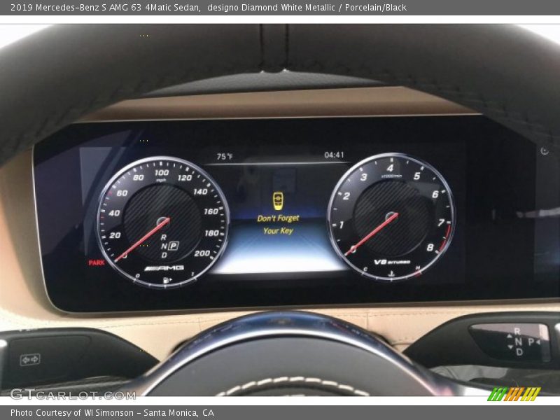 designo Diamond White Metallic / Porcelain/Black 2019 Mercedes-Benz S AMG 63 4Matic Sedan