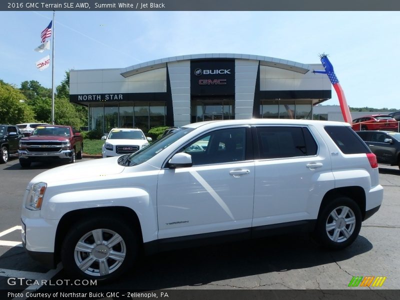 Summit White / Jet Black 2016 GMC Terrain SLE AWD