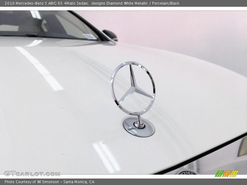 designo Diamond White Metallic / Porcelain/Black 2019 Mercedes-Benz S AMG 63 4Matic Sedan