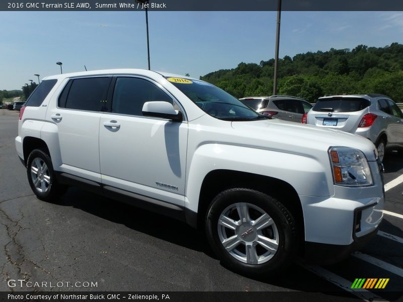 Summit White / Jet Black 2016 GMC Terrain SLE AWD