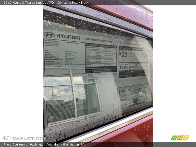 Gemstone Red / Black 2019 Hyundai Tucson Limited AWD