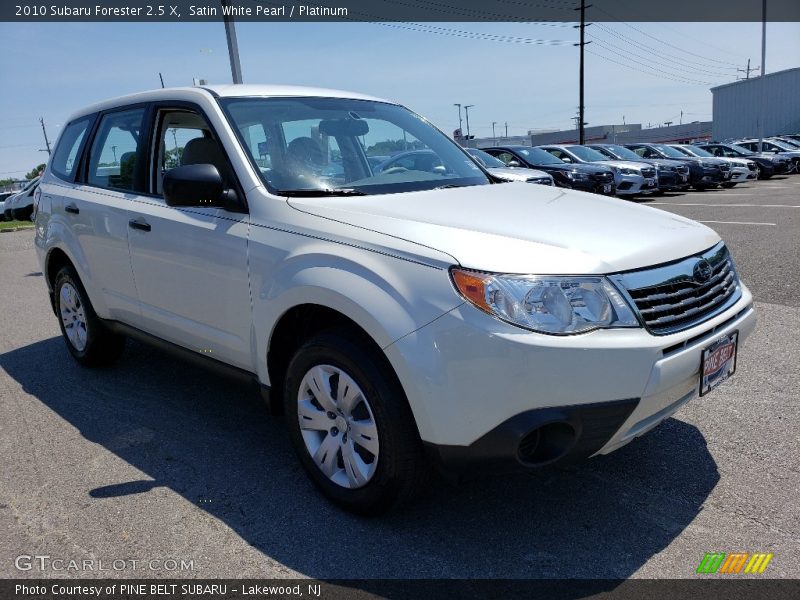 Satin White Pearl / Platinum 2010 Subaru Forester 2.5 X