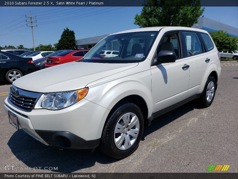 Satin White Pearl / Platinum 2010 Subaru Forester 2.5 X