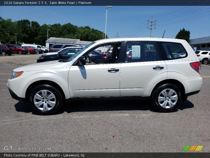 Satin White Pearl / Platinum 2010 Subaru Forester 2.5 X