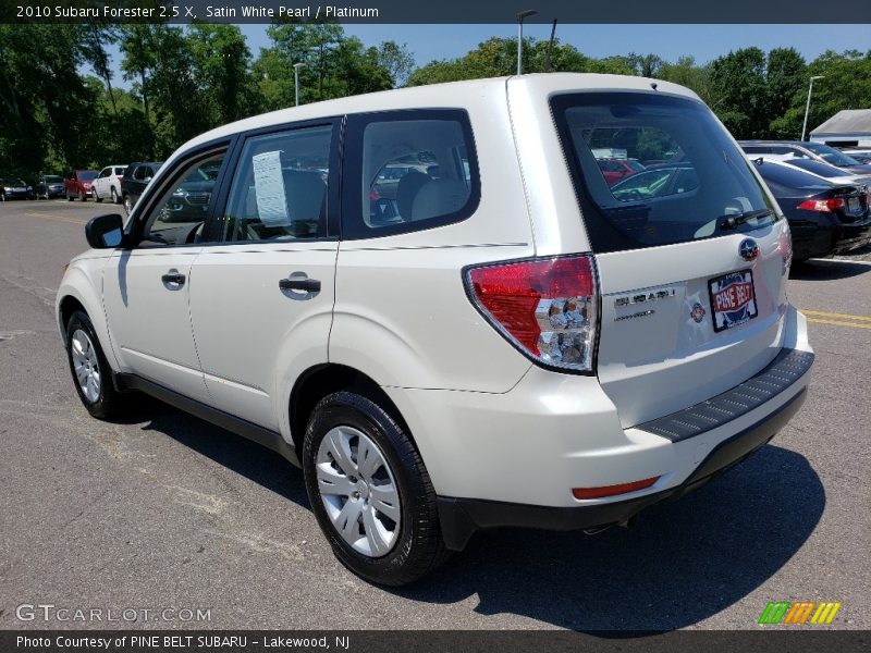 Satin White Pearl / Platinum 2010 Subaru Forester 2.5 X