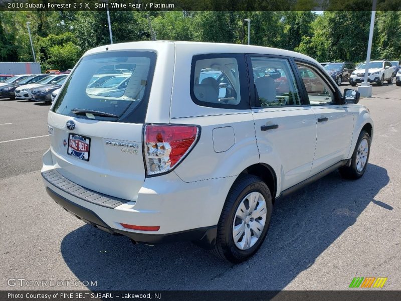 Satin White Pearl / Platinum 2010 Subaru Forester 2.5 X