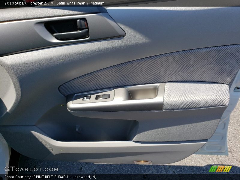 Satin White Pearl / Platinum 2010 Subaru Forester 2.5 X