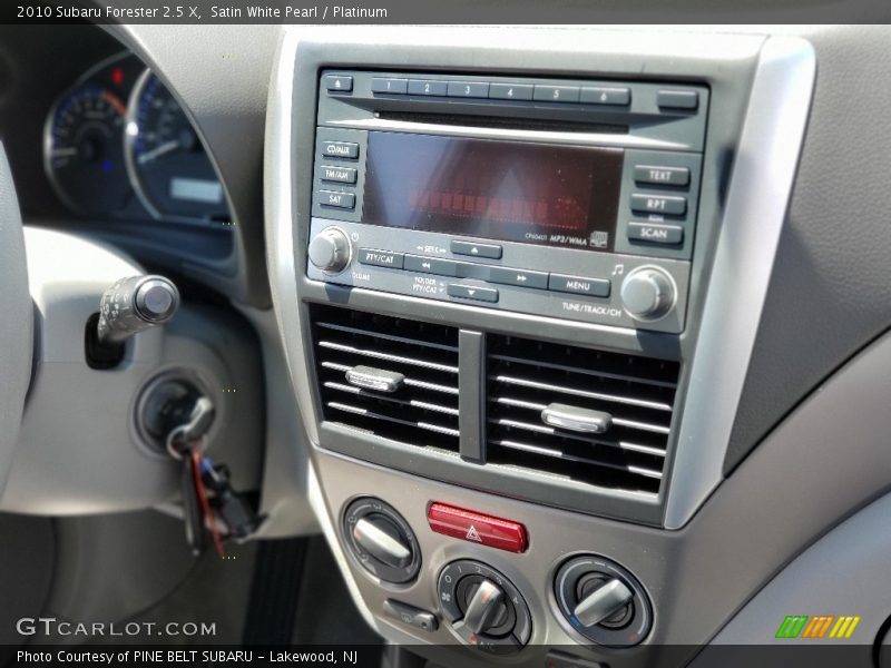 Satin White Pearl / Platinum 2010 Subaru Forester 2.5 X