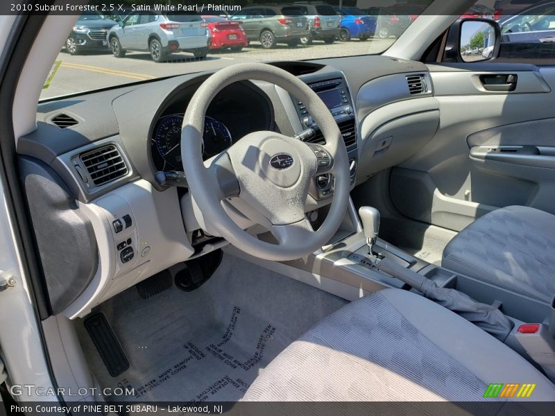 Satin White Pearl / Platinum 2010 Subaru Forester 2.5 X