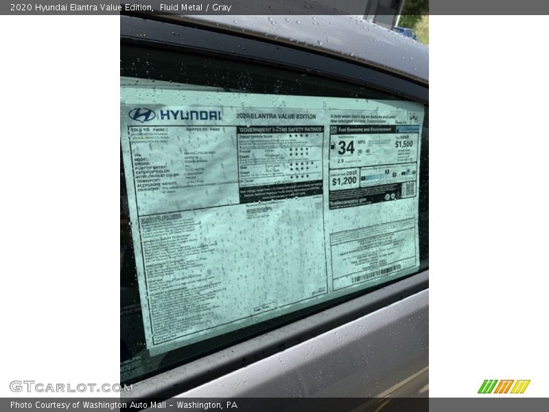Fluid Metal / Gray 2020 Hyundai Elantra Value Edition