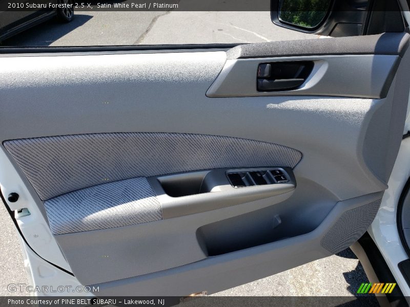 Satin White Pearl / Platinum 2010 Subaru Forester 2.5 X