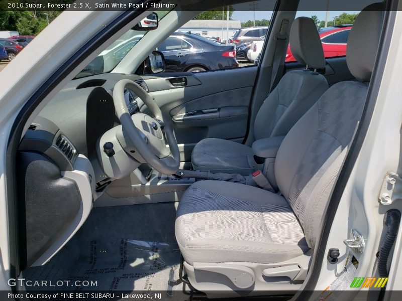 Satin White Pearl / Platinum 2010 Subaru Forester 2.5 X
