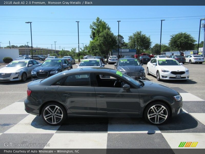Monsoon Gray Metallic / Black 2018 Audi A3 2.0 Premium