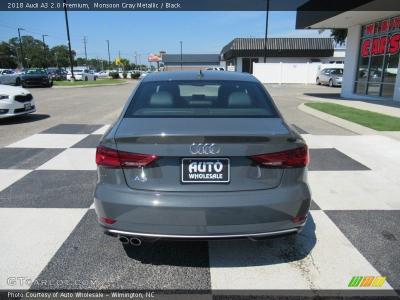 Monsoon Gray Metallic / Black 2018 Audi A3 2.0 Premium