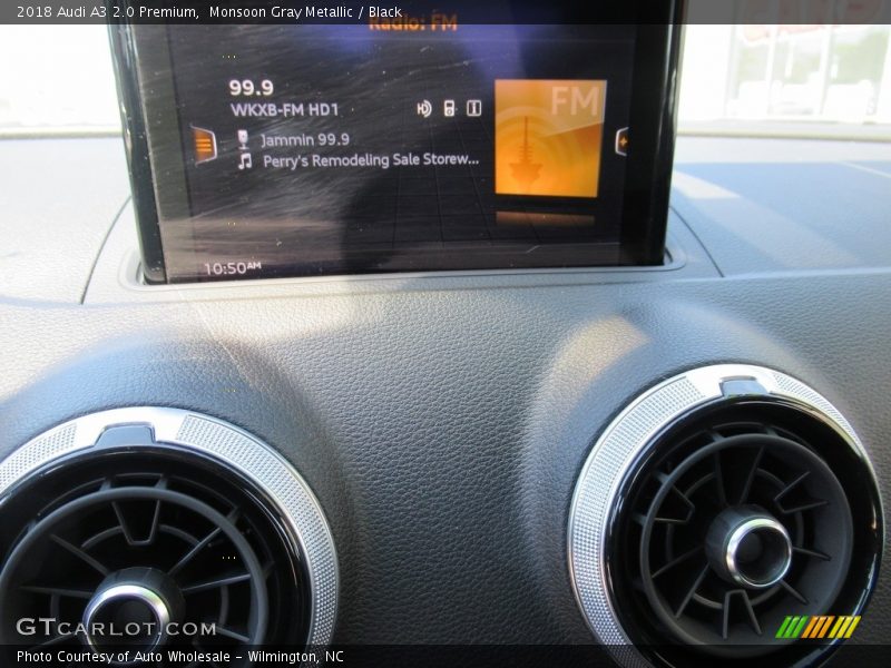 Monsoon Gray Metallic / Black 2018 Audi A3 2.0 Premium