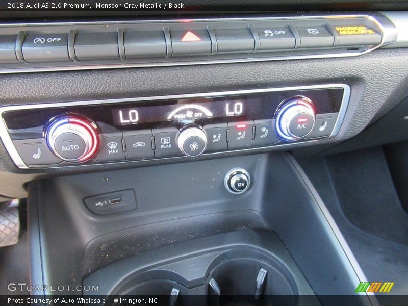 Monsoon Gray Metallic / Black 2018 Audi A3 2.0 Premium