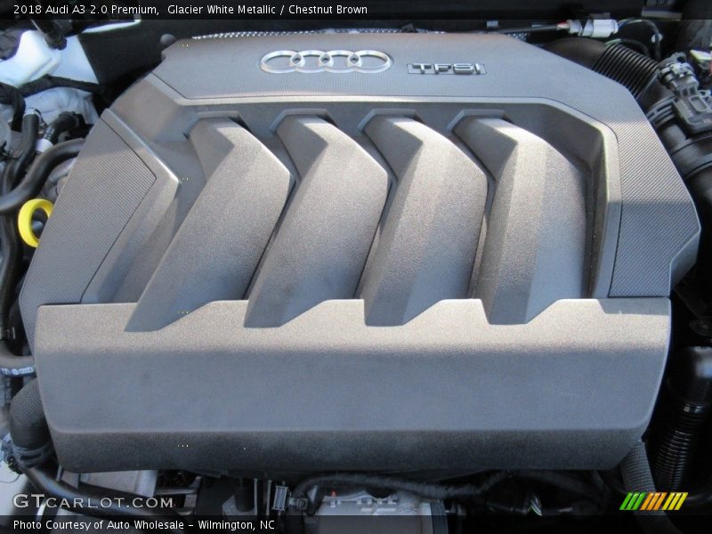 Glacier White Metallic / Chestnut Brown 2018 Audi A3 2.0 Premium