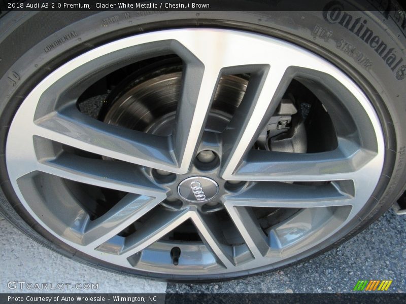 Glacier White Metallic / Chestnut Brown 2018 Audi A3 2.0 Premium