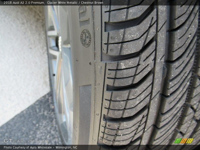 Glacier White Metallic / Chestnut Brown 2018 Audi A3 2.0 Premium