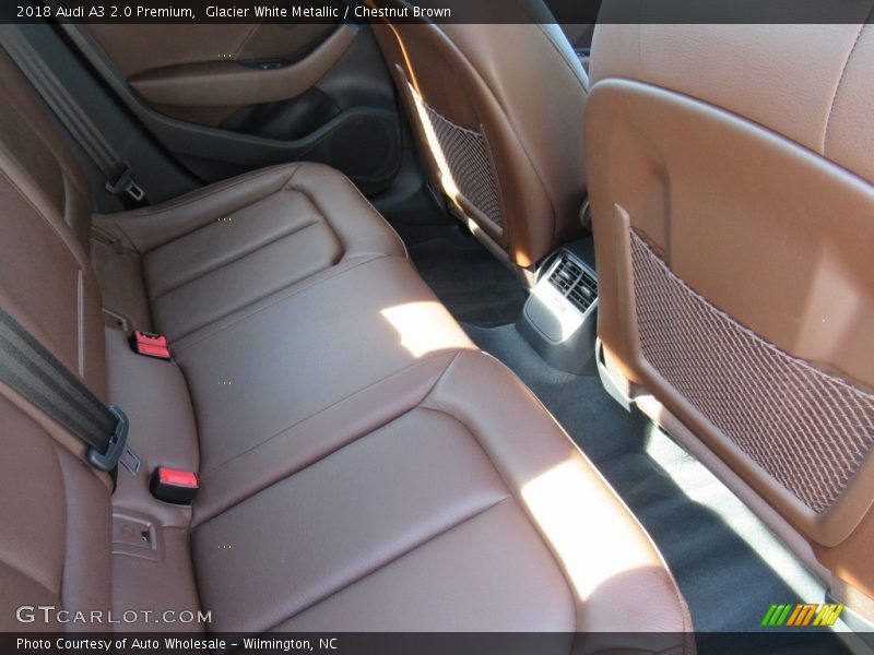 Glacier White Metallic / Chestnut Brown 2018 Audi A3 2.0 Premium