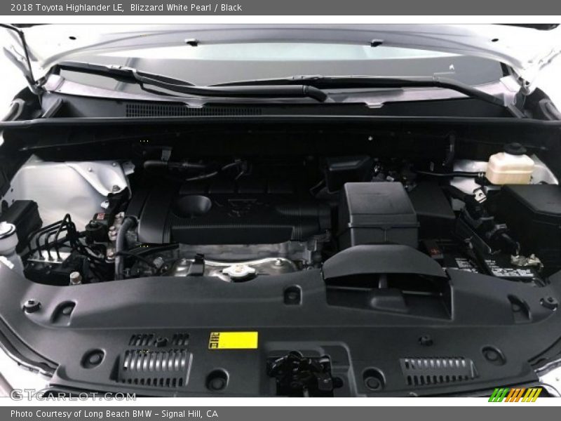 Blizzard White Pearl / Black 2018 Toyota Highlander LE