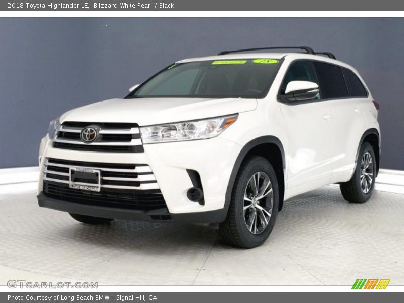 Blizzard White Pearl / Black 2018 Toyota Highlander LE