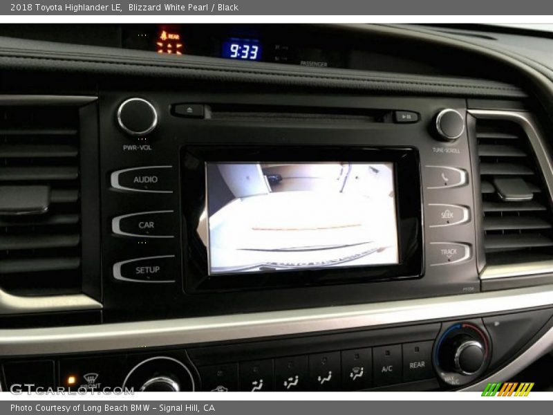 Blizzard White Pearl / Black 2018 Toyota Highlander LE