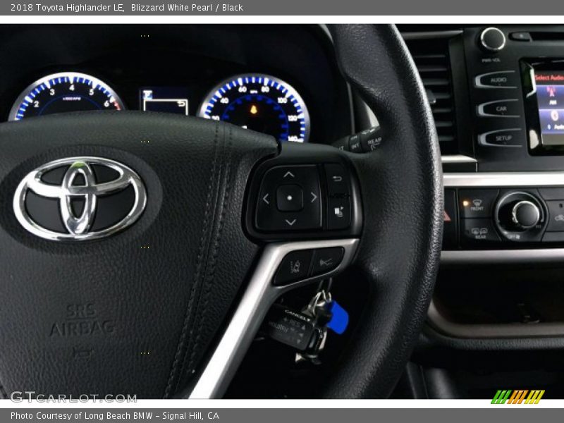 Blizzard White Pearl / Black 2018 Toyota Highlander LE