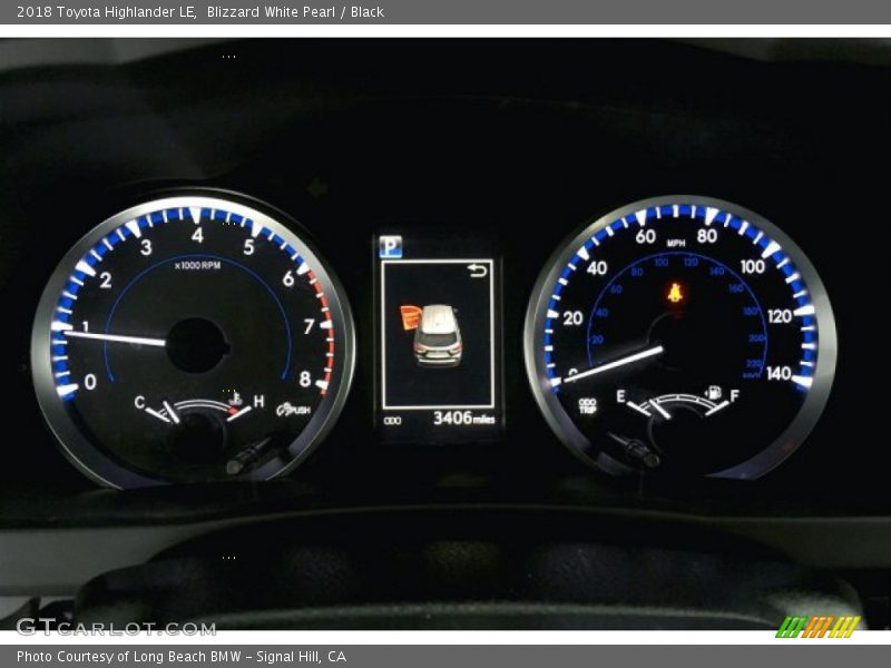 Blizzard White Pearl / Black 2018 Toyota Highlander LE
