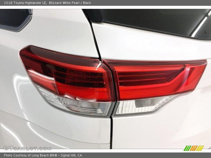 Blizzard White Pearl / Black 2018 Toyota Highlander LE
